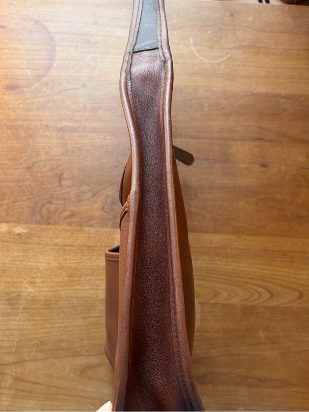 COACH Ergo Pocket Zip #9033 Mahogany Brown Leather Vintage 90s Hobo Shoulder Bag - Picture 6 of 11